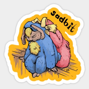 Sadness rabbit Sticker